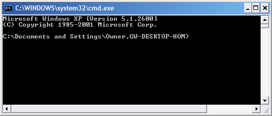 Figura 6: Pantalla de línea de comandos de Windows Para prepararse para esta tarea, abra una línea de comandos en la computadora host del módulo.