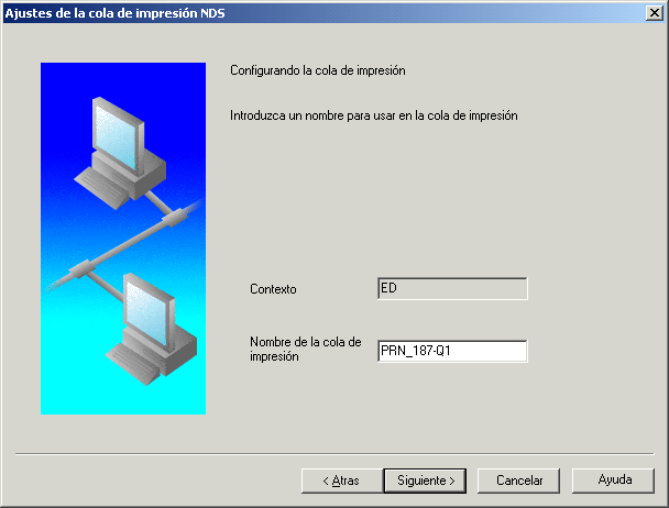 Asistente de configuración del IPX-SPX Windows 98/Me/NT/2000/XP 4a <Para el servidor de impresión NDS> Ajuste Árbol, Contexto, Nombre del servidor de impresión y Contraseña del servidor de impresión