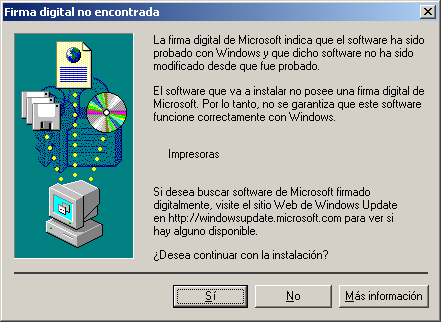 Cómo instalar el controlador de la impresora Conexión mediante cable USB (Windows 2000) Seleccione Especificar una ubicación. 5 Haga clic en el botón Siguiente.