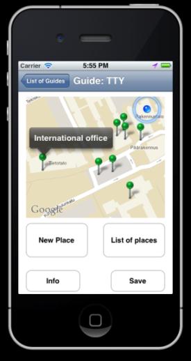 18 Figure 4.14 List of places: Map in Android (left) and ios (right) In Figure 4.15 we can see the list of places belonging to one guide.