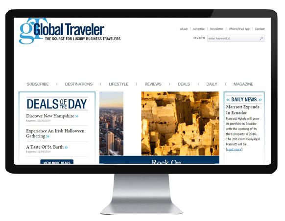 Global Traveler es la única revista mensual estadounidense dirigida exclusivamente a los