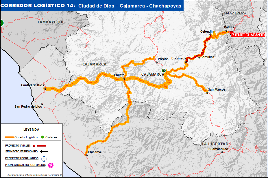 C.17. Corredor Logístico 14: Ciudad de Dios Cajamarca - Chachapoyas Código CL14 Descripción de la Intervención Corredor Logístico 14: Ciudad de Dios - Cajamarca - Chachapoyas Corto Plazo (2011-2016)