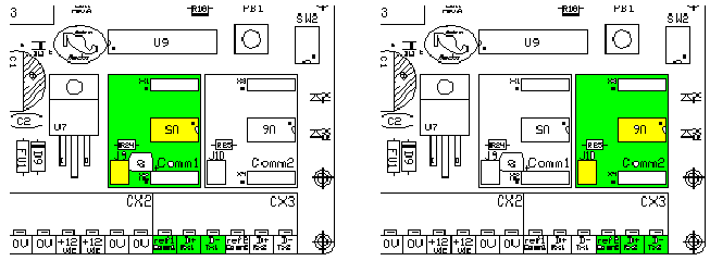 Conectarse usando ACC5-COMM232 en COM1 ó COM2. COM1 COM2 El puerto que se conecte, se debe configurar como: OPTO-22 9,600 baud 1 bit de paro sin paridad.