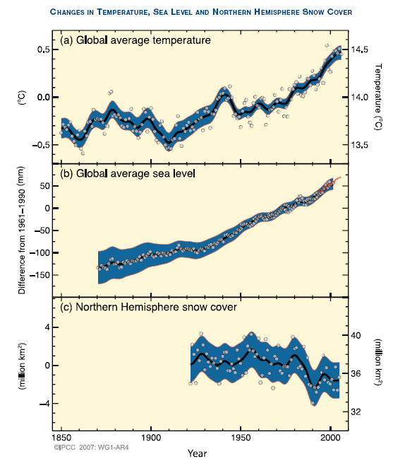 1. Las conclusiones de los expertos Temperatura Media (global) Nivel medio del mar (global) Cobertura de