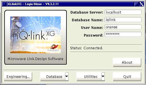 3.1 Software empleado en el despliegue 3.1.1 IQlinkXG, propiedad de la empresa Comsearch, es una herramienta de ingeniería y asignación de espectro que soporta el diseño completo de redes de microondas fijas.