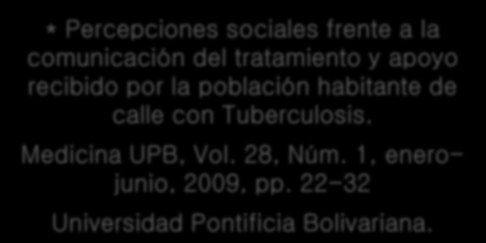 ANTECEDENTES DE INTERVENCION * Impacto del aislamiento y la quimioprofilaxis en el control de la tuberculosis en el Hospital Psiquiátrico de La Habana, 1990-1999.