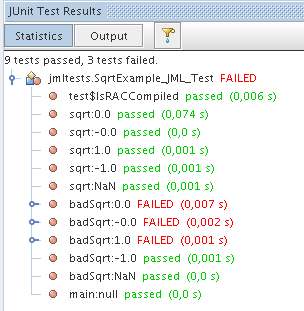 /** SqrtExample.java: ojo, no compila */ package jmltests; Ejemplo simple import org.jmlspecs.models.jmldouble; public class SqrtExample { public static double eps = 0.0001; //@ requires x >= 0.