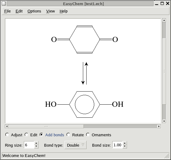 Capítulo 10. Química Easychem 10.6.1. Recursos para Easychem Easychem (http://easychem.sourceforge.net/). 10.7.