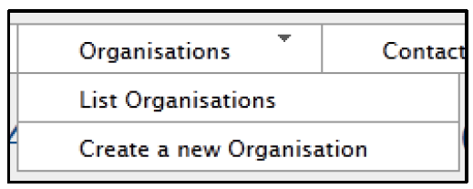 4. ORGANIZACIONES En la sección Organisations (Organizaciones) se muestra un listado de las organizaciones que figuran en el formulario de solicitud de subvención.