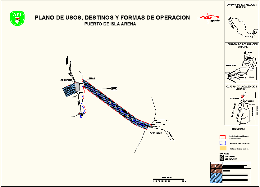 Puerto de Sabancuy Plano de Usos destinos y formas de operación del puerto de Sabancuy en formato de AutoCAD.