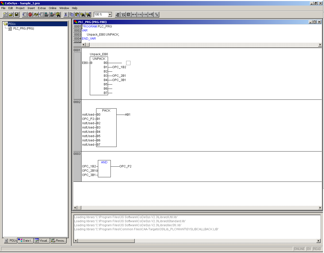 Control de un modelo de proceso con CoDeSys SP PLCWinNT 1.