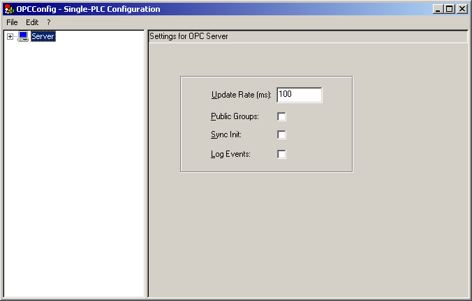 8. Ajuste Single PLC para la comunicación OPC. Para ello, seleccione la opción Single PLC del menú File. 9.