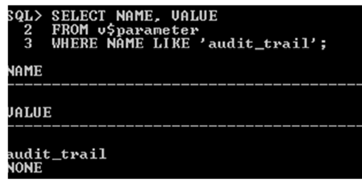 Registros de auditoría Audit trail Activación de la auditoría en ORACLE: La activación de la auditoría en Oracle viene definida por el