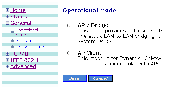 Una vez configurada la conexión, y realizando una conexión entre la tarjeta de red del PC y el puerto LAN del AWK-1100, se puede acceder a las configuraciones mediante el navegador por defecto que se