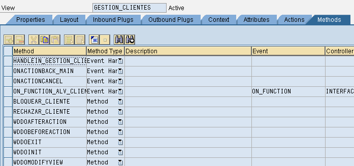 114 Figura 14: conectores de salida 7.4.3 Métodos Figura 15: métodos ADJUNTAR_DOCUMENTACION Este método se invoca para registrar en las tablas la documentación anexada por el usuario en el momento