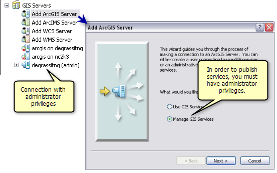 Una vez que estableció una conexión de administrador con ArcGIS Server, estás listo para publicar la caja de herramientas. Pasos: 1.