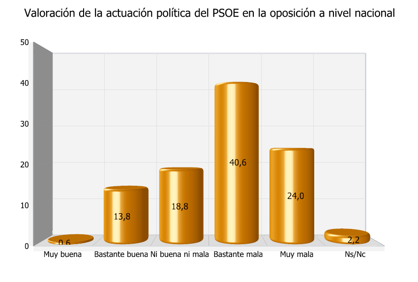 En relación también a la política española, cómo calificaría la actuación política que el PSOE ha tenido en el último año en la oposición?