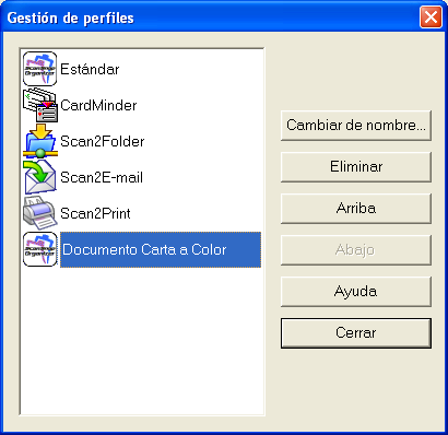 Eliminando perfiles Operación 1. Haga clic derecho en el icono de ScanSnap Manager S, y seleccione [Ajustes del botón SCAN].