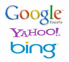 los motores de búsquedas externas a la web (Google, Yahoo, AOL, etc.).