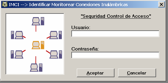 Funcionalidad de la Herramienta (Manual de Usuario) Cuando se inicia la aplicación el primer módulo que se ejecuta presenta en pantalla la figura 8, opción de control de acceso el cual permite
