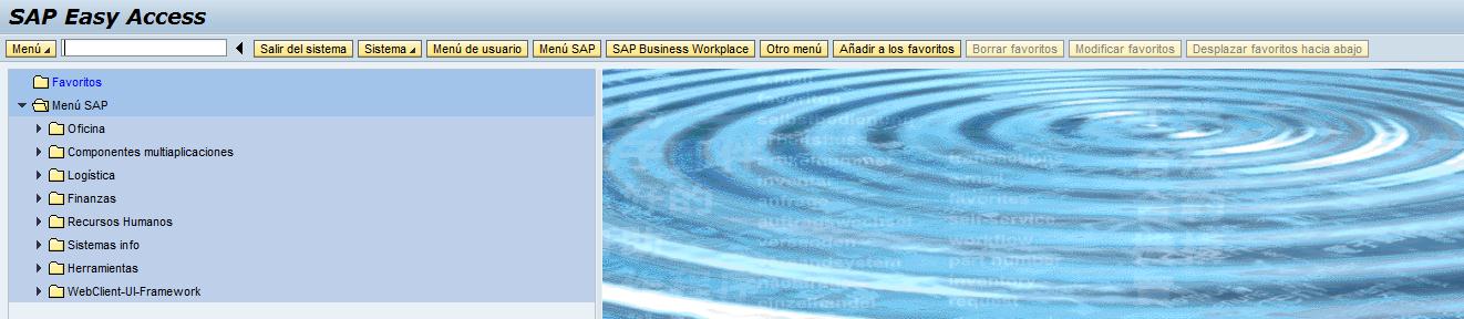Introducción a SAP Navegación SAP Navegación por el sistema: Barra de Menú La navegación se realiza usando el