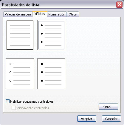 Microsoft Front Page 2003 2007 Formato de Texto MAYÚSCULAS + ENTER. Introducir listas y viñetas.