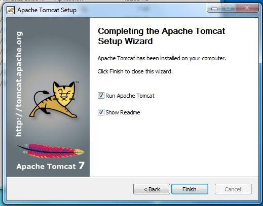 Figura C.38. Finaliza la instalación. C.2.5. PASO 5. - Configurar un usuario para utilizar el manager del Tomcat Entrar a Archivos de Programas\Apache Software Foundation\ Tomcat 7.