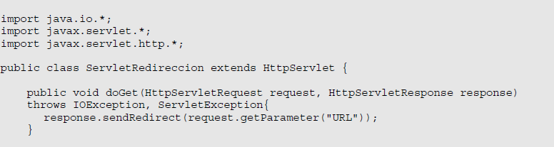 El método sendredirect() del interfaz HttpServletResponse. Este método produce una redirección en la URL que se va a cargar en el cliente. EJERCICIOS PROPUESTOS No.7 1.