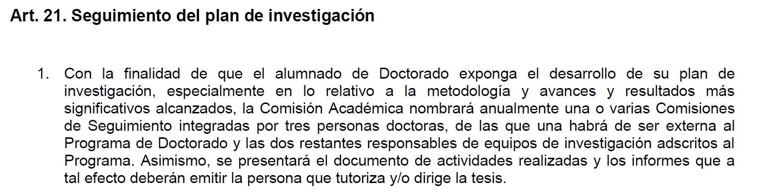 6- ACTIVIDADES Y SEGUIMIENTO SIGUIENTES AÑOS DOCTORADO (RD-99/2011).