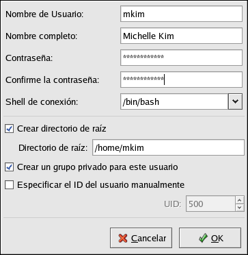 HOJA: 37 Fig. 18.- Nuevo usuario Para añadir el usuario a otros muchos grupos, haga click en la pestaña Usuarios, seleccione el usuario y pulse Propiedades.