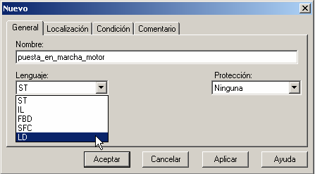 Manual de formación de autómatas programable de gama Modicon 4.5. Sección de programación La sección de programación permite escribir el programa que se desea ejecutar.