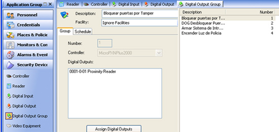19. Software de integración. Salidas digitales Grupo de Salidas Digitales Los DO Groups permiten enlazar grupos de salidas digitales a las entradas digitales.