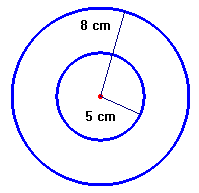 El área de una corona circular se obtiene restando el área del círculo mayor menos el área del círculo menor correspondiente. 1.
