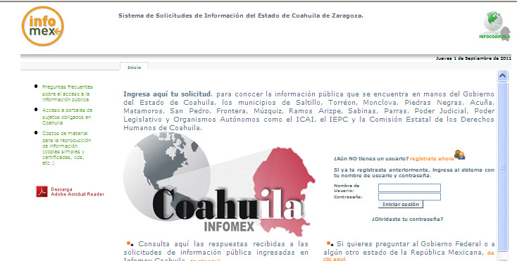 12/10/2012 Página 7 de 26 Abrir plataforma del sistema Infocoahuila www.infocoahuila.org.