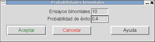 Sea X una distribución binomial con parámetros n = 10 y p = 0.4. Halle Pr[X = 5].