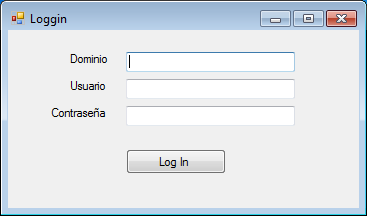 ANEXOS. Anexo 1. Manual de Usuario La aplicación presenta esta pantalla de inicio: En donde el usuario debe ingresar el nombre del dominio, por ejemplo empresa.