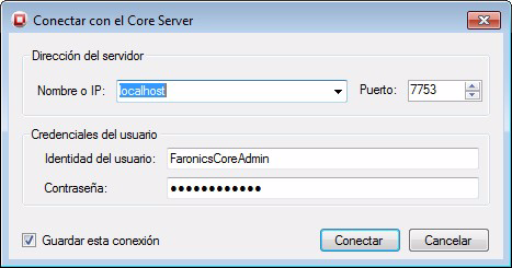 34 Cómo configurar la Consola Faronics Core en forma manual Conexión a un Servidor Faronics Core Durante la instalación, puede instalar sólo la Consola Faronics Core mediante la selección de la