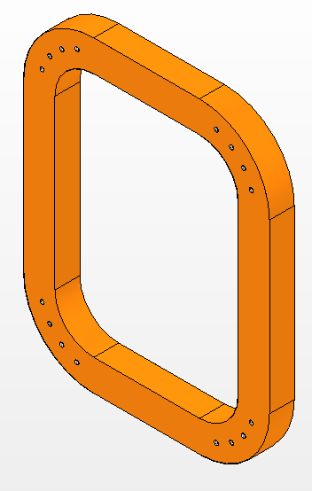 Figura 16: Tapa delantera 2.8.1.7 Carcasas para patines Con el fin de fijar los patines de la parte frontal, se dispone de unas tapas fabricadas en acero 960 QL, ver anexo 3.