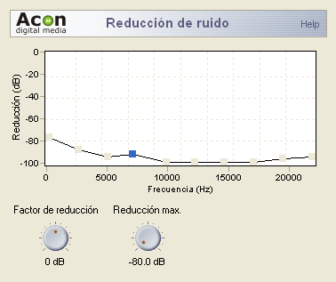 Procesamiento de audio 29 La curva de perfil de ruido contiene el resultado del análisis de ruido.