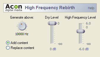 Procesamiento de audio 4.5.2 31 Restauración de frecuencias altas Las grabaciones planas y apagadas pueden ser el resultado de pérdidas de frecuencias altas.