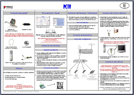 Guía rápida de instalación Manuales PDF en CD-ROM: Manual de usuario, Manual de Hardware, Manual del mando a