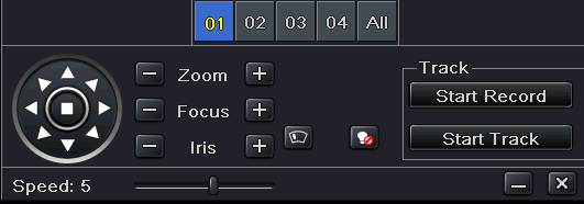 Fig 4-35 Modificar Linea Tur Paso 4: Clic icono Agregar para ajustar la velocidad y el tiempo del preset. Seleccione un preset y después haga clic en el icono Eliminar para borrar ese preset.