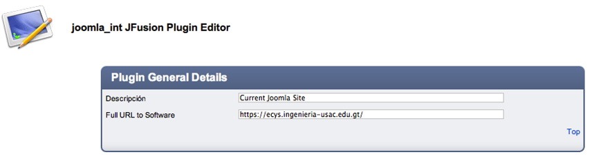 Para realizar la configuración de JFusion se utilizará: Joomla Options, Configure Plugins y Plugins Manager.