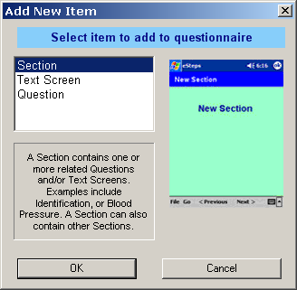 Modificación de un cuestionario (continuación) Crear una pantalla nueva (continuación) Seleccione el tipo de pantalla Pantalla de muestra Descripción Editar las propiedades de pantalla Después de