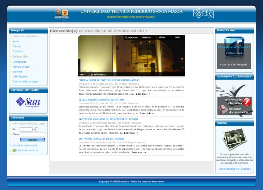Situación previa Ilustración 2: Captura de pantalla del sitio web actual Ilustración 3: Captura de pantalla del sitio web actual visto en un móvil Android El sitio web 9 actual está
