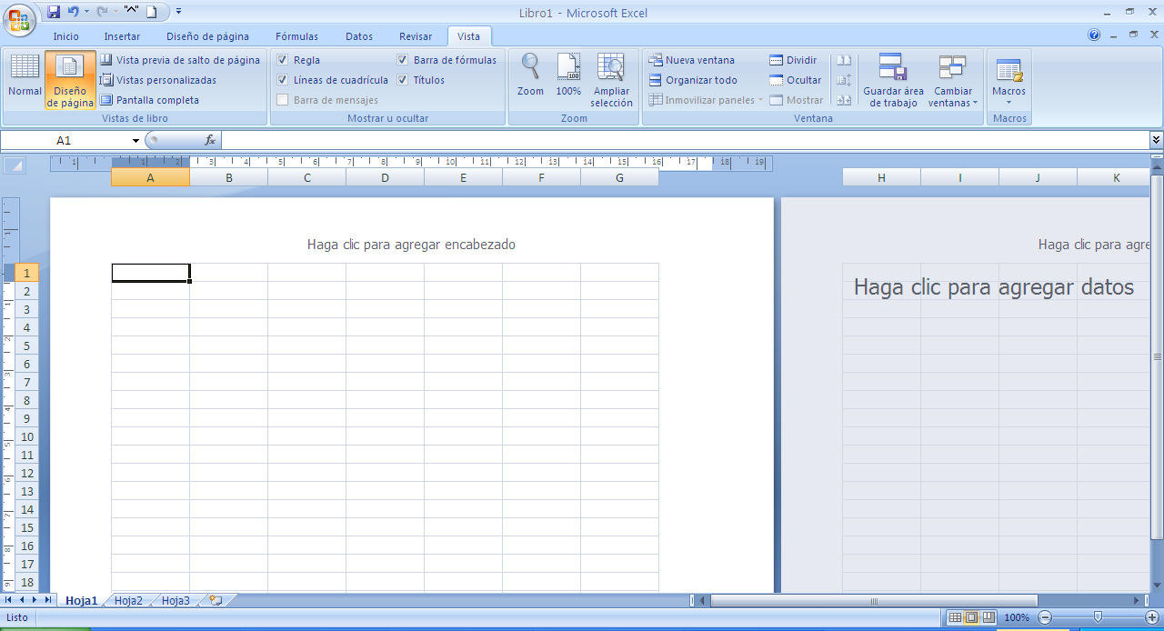 - Vista previa de salto de pagina y Vistas personalizadas Recomendamos ir a la ayuda de Excel si se quiere aprender sobre estas herramientas.