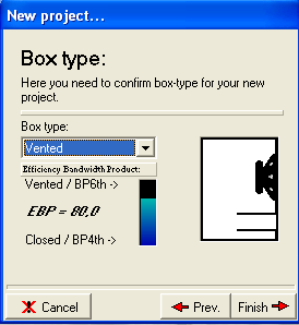 3.1. Simulación de una caja acústica (Bass-Reflex) El primer paso para simular una caja es seleccionar new en la barra de botones.