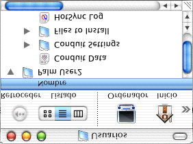 Realización de sincronizaciones HotSync con cable Realización de una sincronización HotSync por primera vez: Mac Cuando instaló el software Palm Desktop, introdujo un nombre de usuario.
