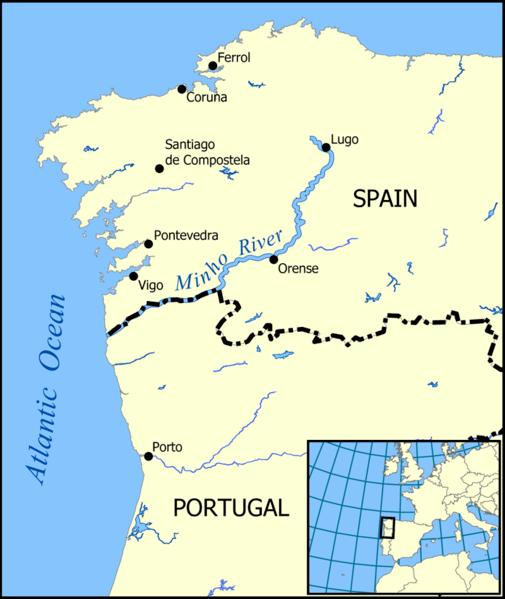 el río Duero atraviese el norte de Portugal (y parte de España). Queda claro que la frontera de la Edad Media no es estable como hoy en día, sino que cambia bajo la influencia de la Reconquista.