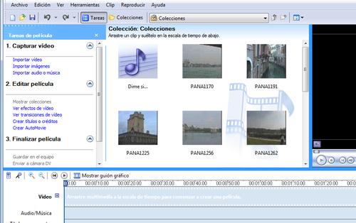 Importa las imágenes 1. Una vez que abriste Windows Movie Maker importaremos las imágenes, debes buscar en el Panel de Tareas, la opción Capturar Vídeo y seleccionar Importar Imágenes.